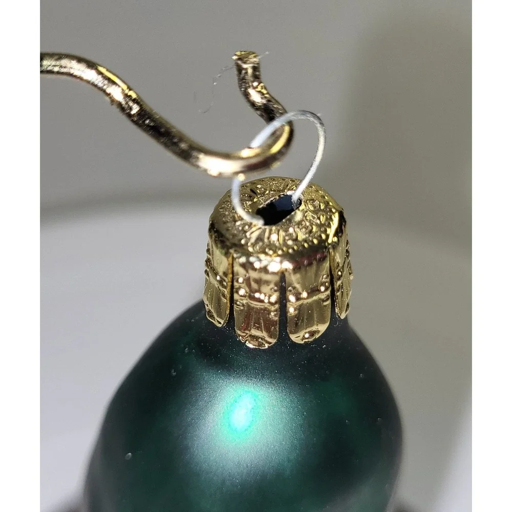 Hide the Pickle Christmas Ornament Green Czech Republic Blow Mold Plastic Vtg